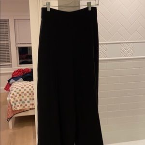 black high waisted work pants w/ a cropped bottom